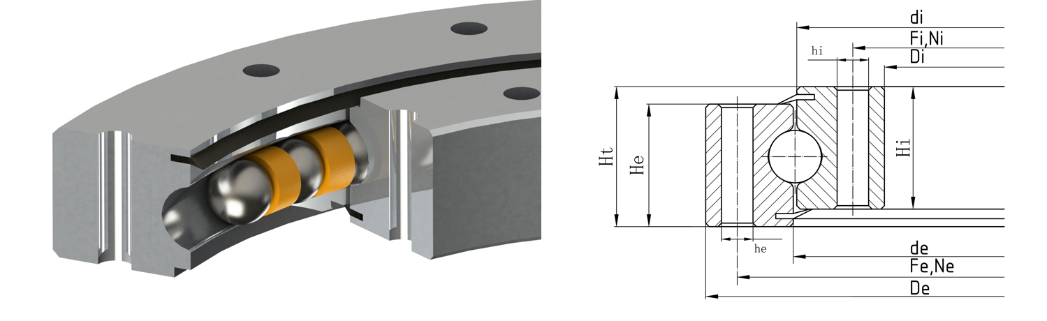 無齒型四點(diǎn)接觸球軸承